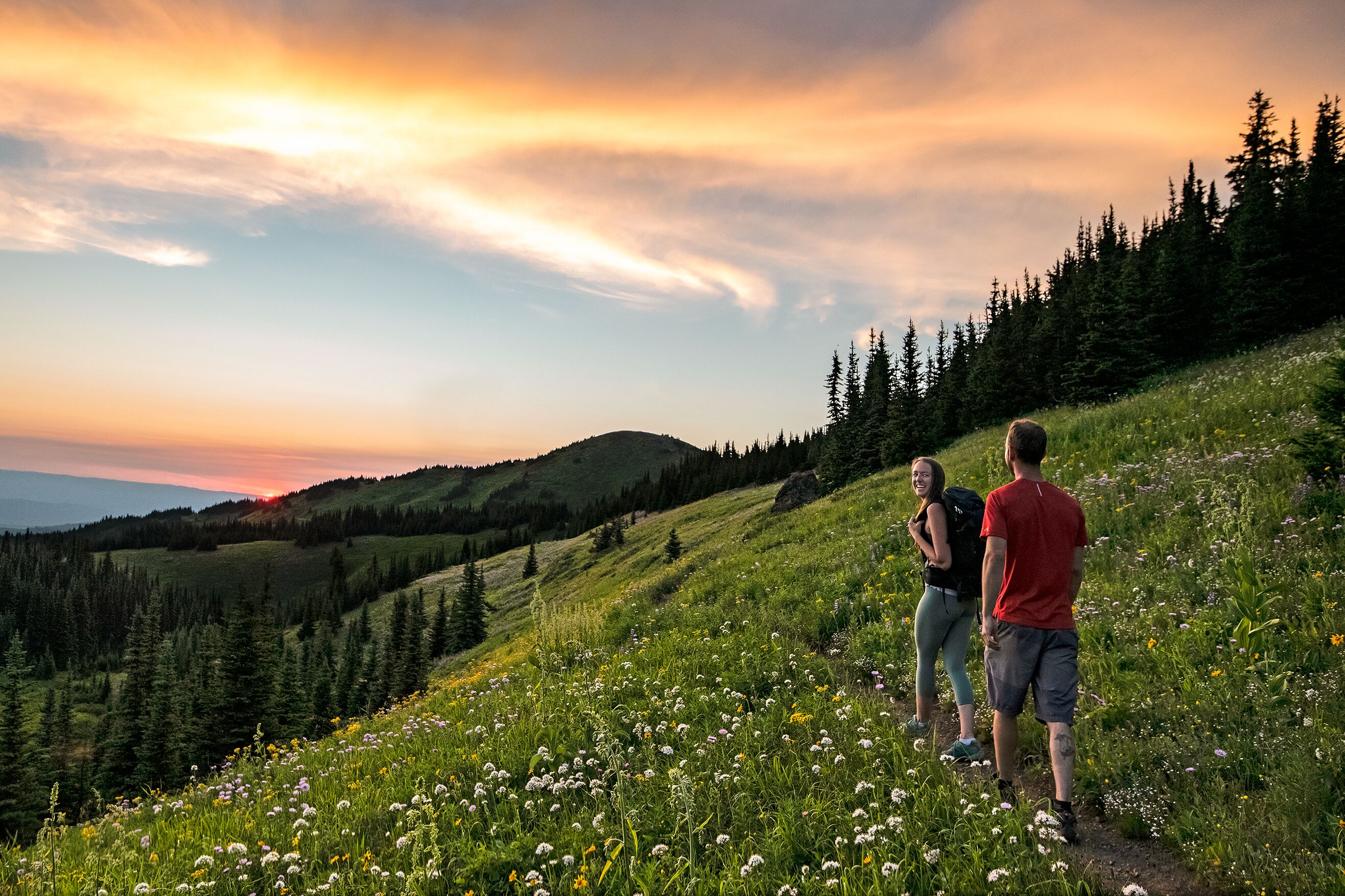 Die malerische Berglandschaft von Sun Peaks