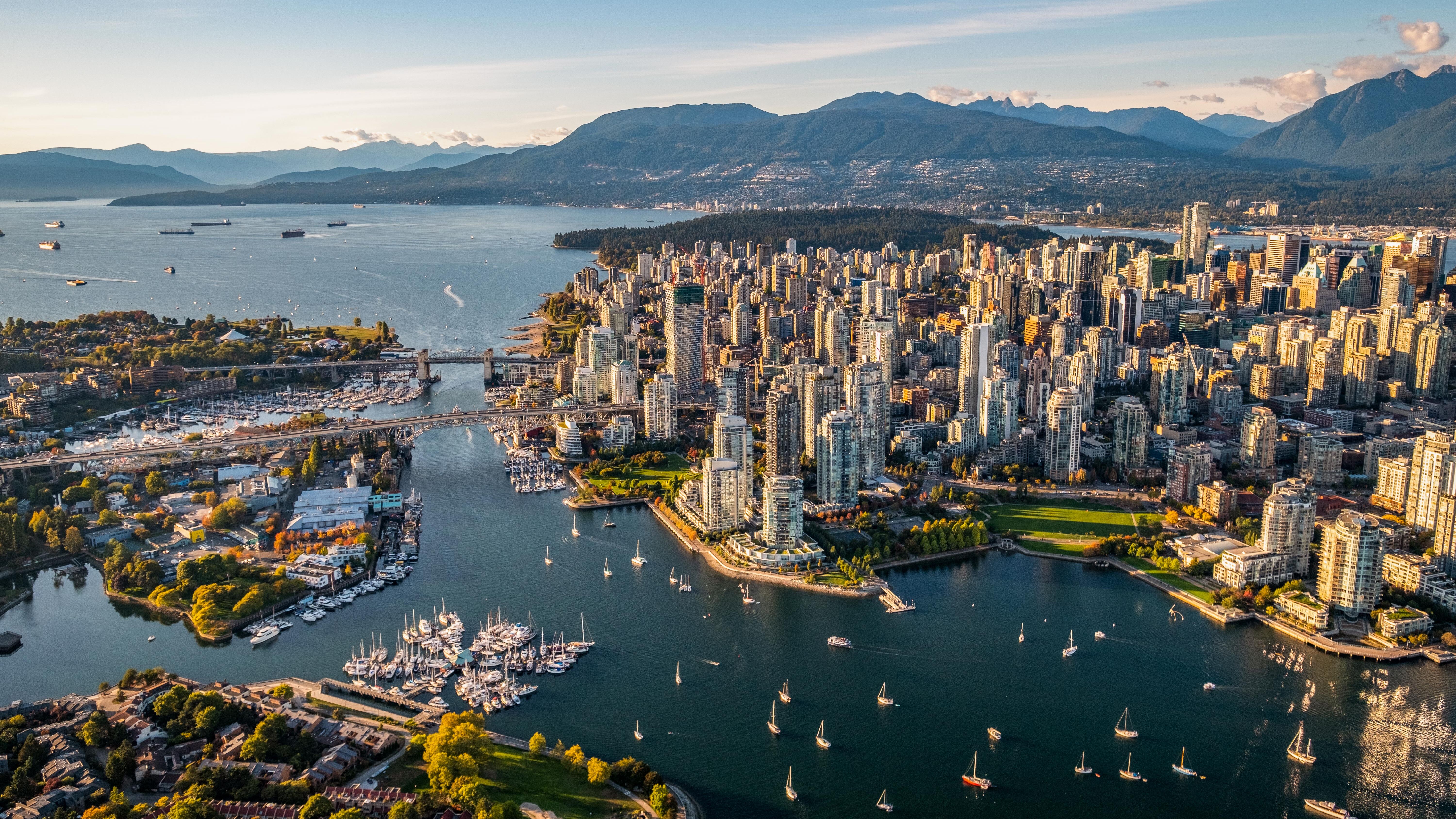 Luftaufnahme der Skyline von Vancouver Luftaufnahme der Skyline von Vancouver