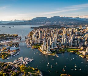 Luftaufnahme der Skyline von Vancouver