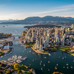 Luftaufnahme der Skyline von Vancouver