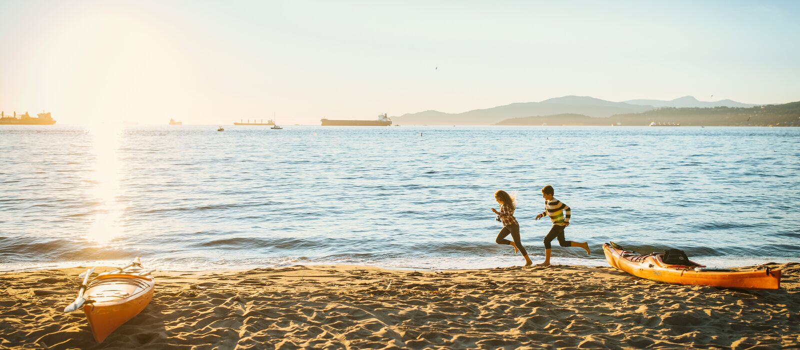 Sonnenuntergang am Third Beach im Stanley Park