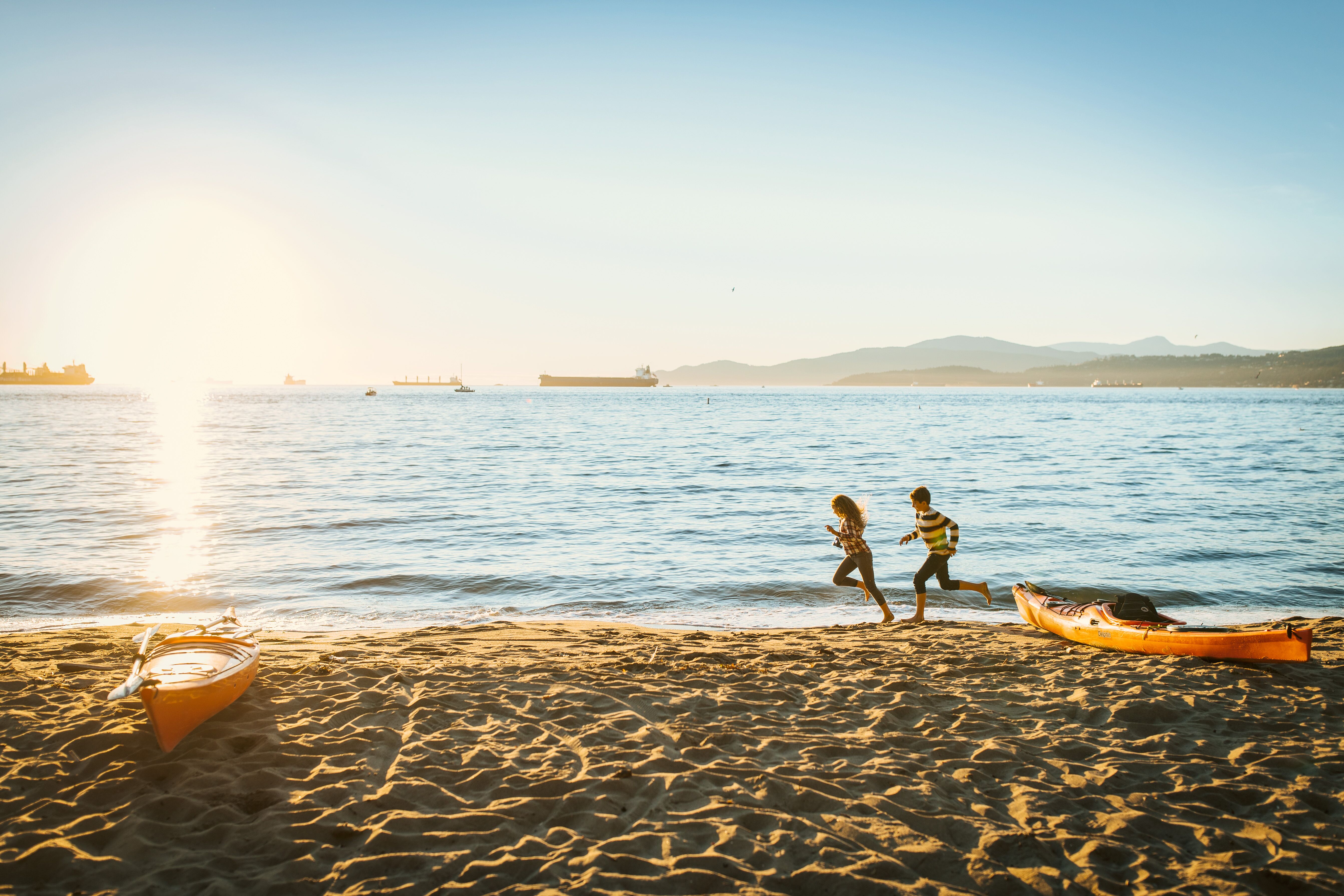 Sonnenuntergang am Third Beach im Stanley Park