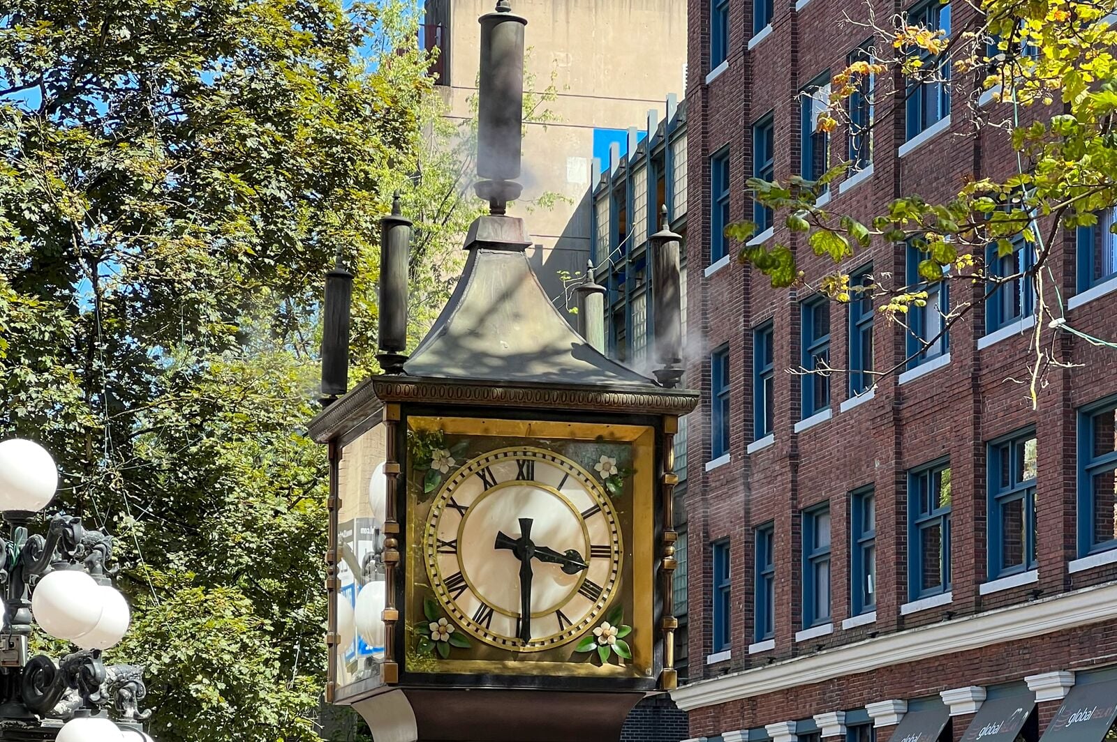 Historische Steam Clock in Gastown in Vancouver