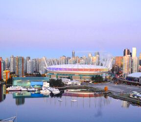 BC Place Stadion und Skyline von Vancouver