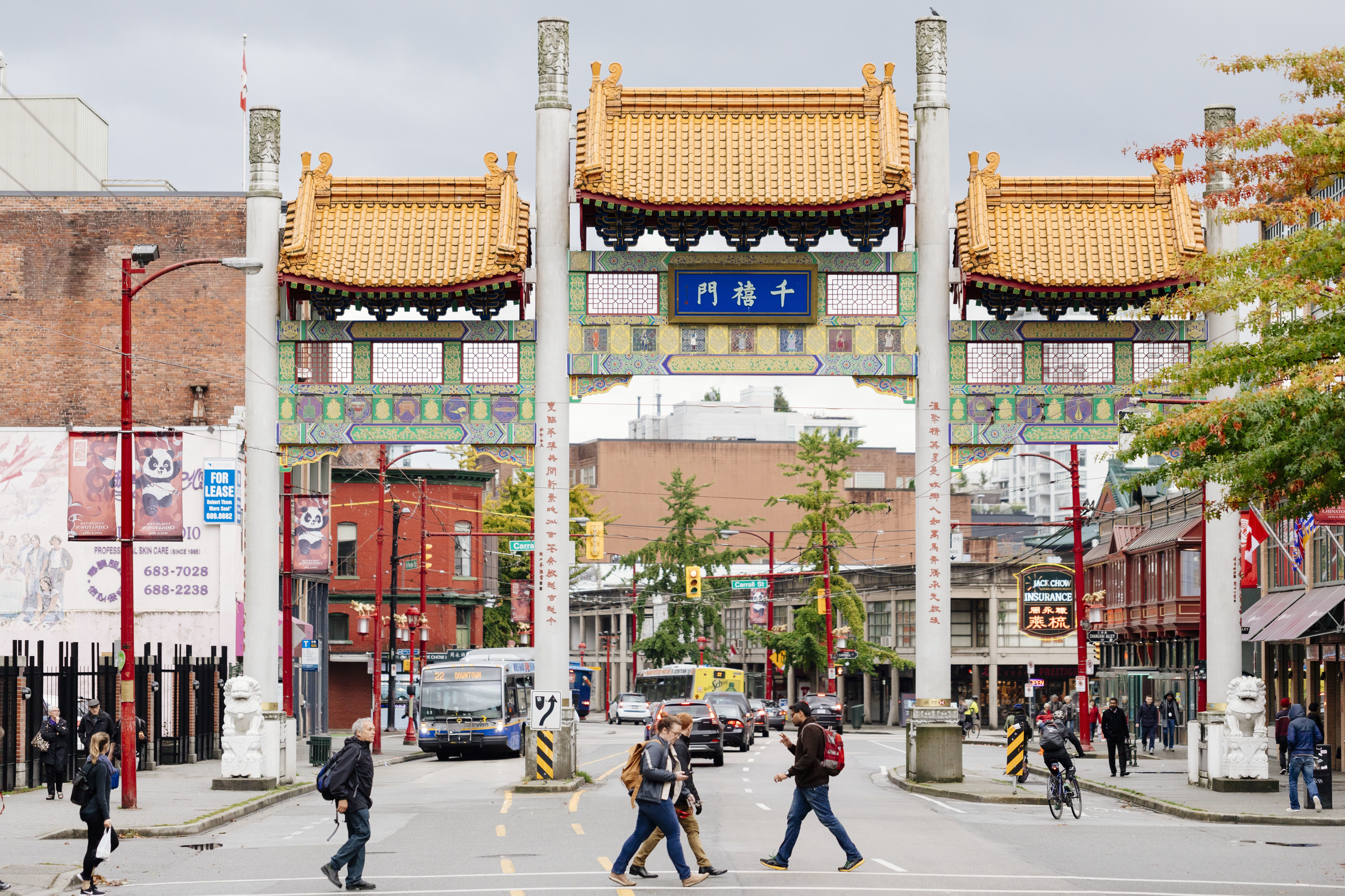 Das lebhafte Stadtviertel Chinatown in Vancouver