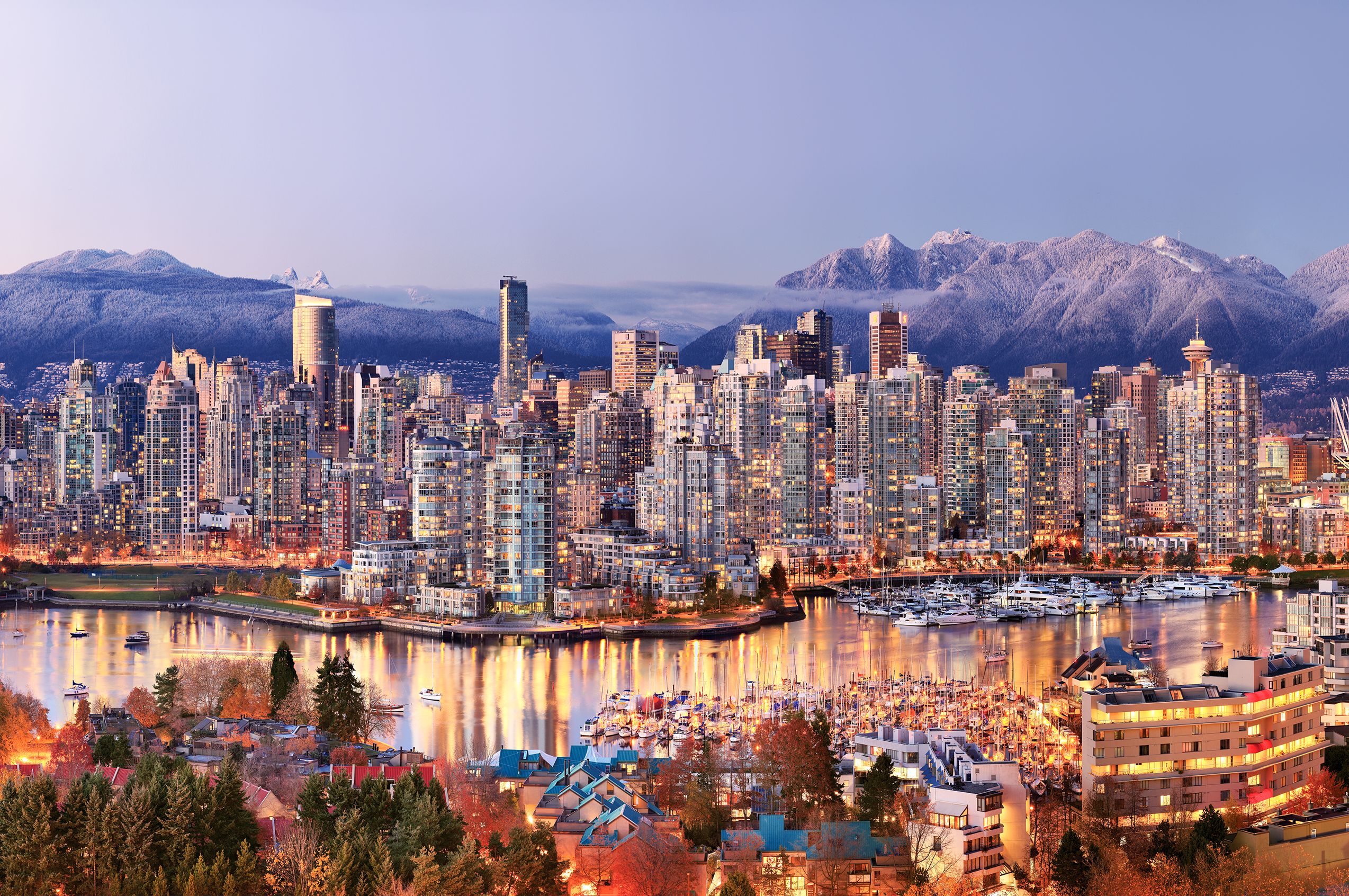 Vancouver Panorama bei Sonnenuntergang