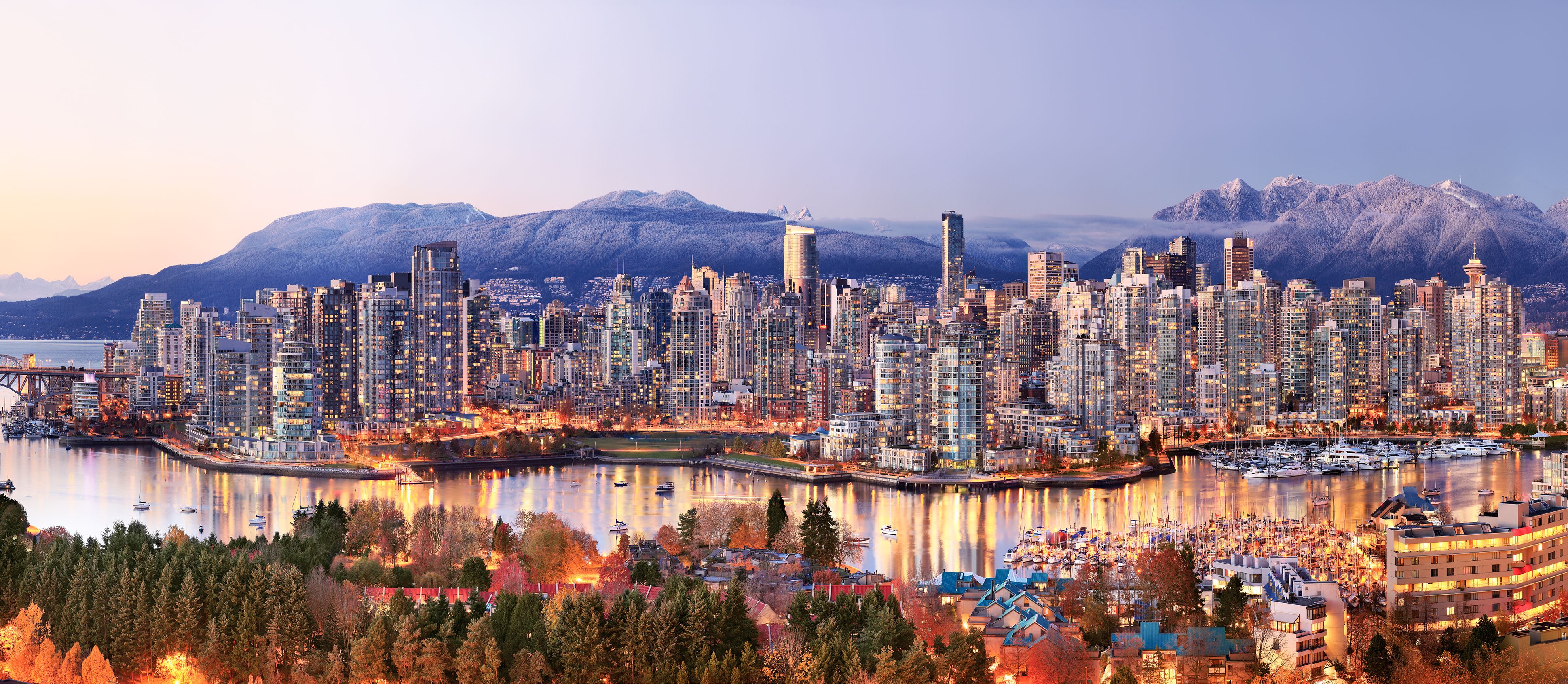 Vancouver Panorama bei Sonnenuntergang