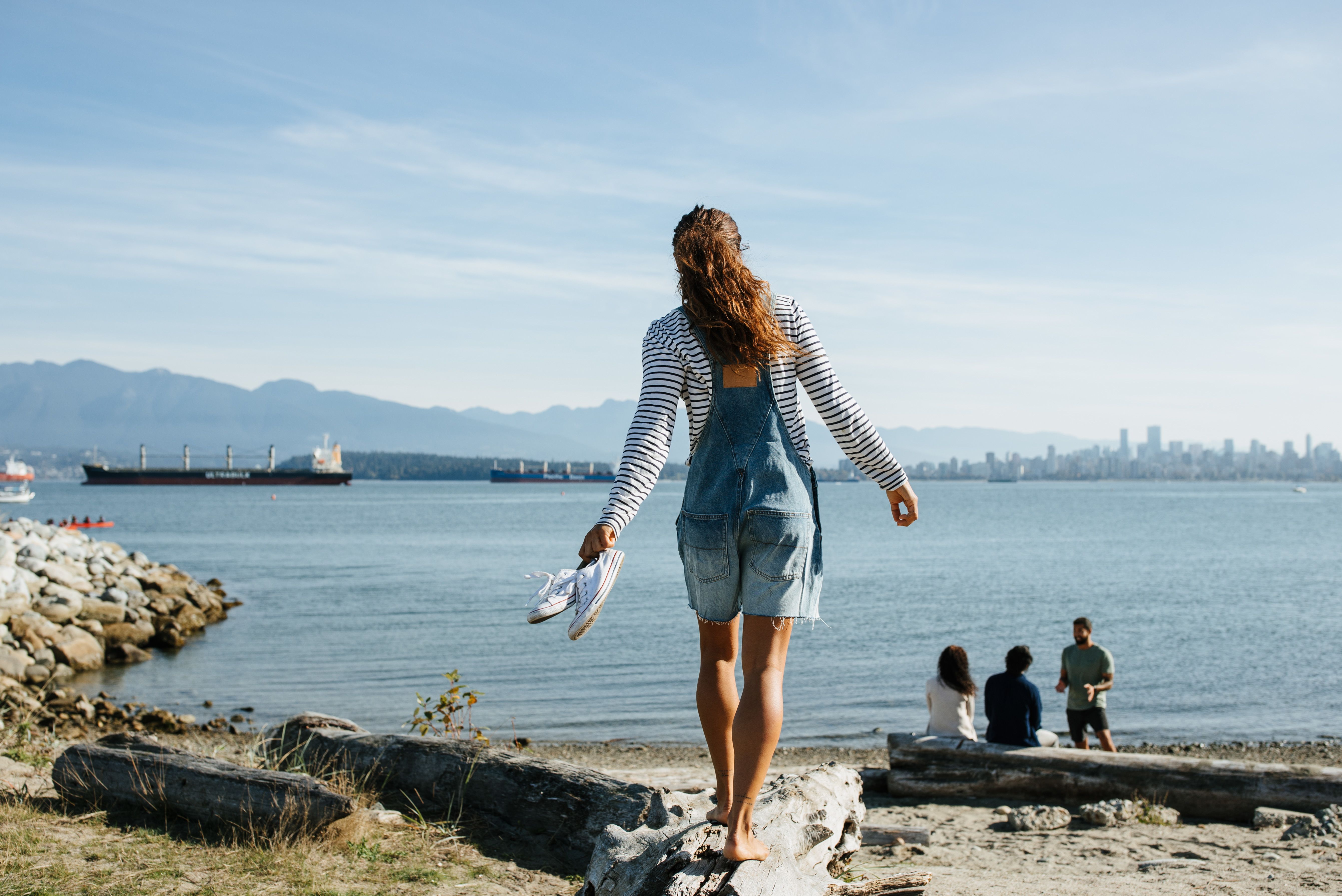 Den Tag am Kitsilano Beach in Vancouver genießen