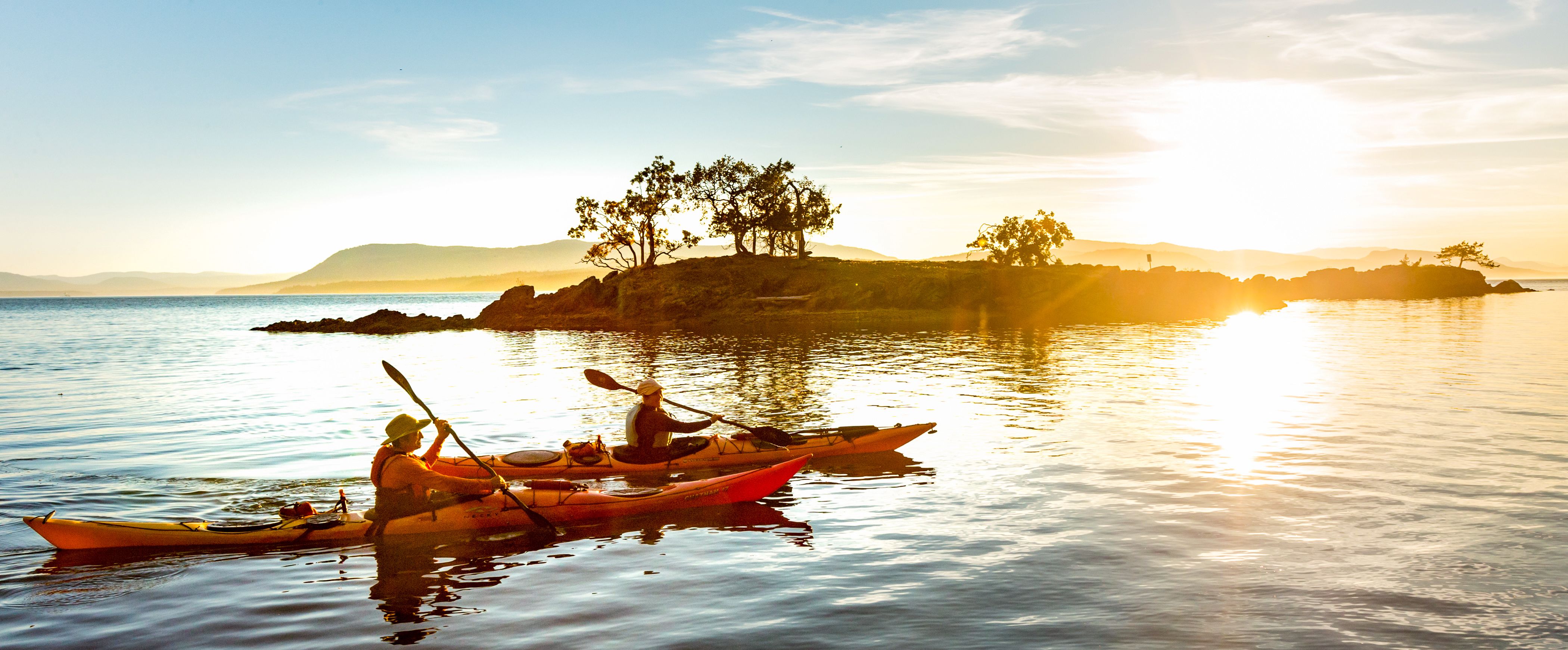 Mit dem Kayak unterwegs in den Inseln der Gulf Islands in British Columbia