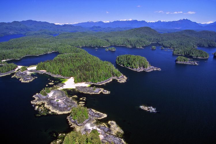 Inseln im Queen Charlotte Sound zwischen Vancouver Island und Princess Royal Island