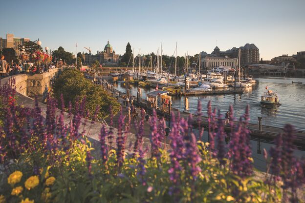 Der Inner Harbour in Victoria im Sommer Der Inner Harbour in Victoria im Sommer