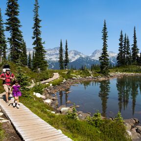 Wanderung am Harmony Lake