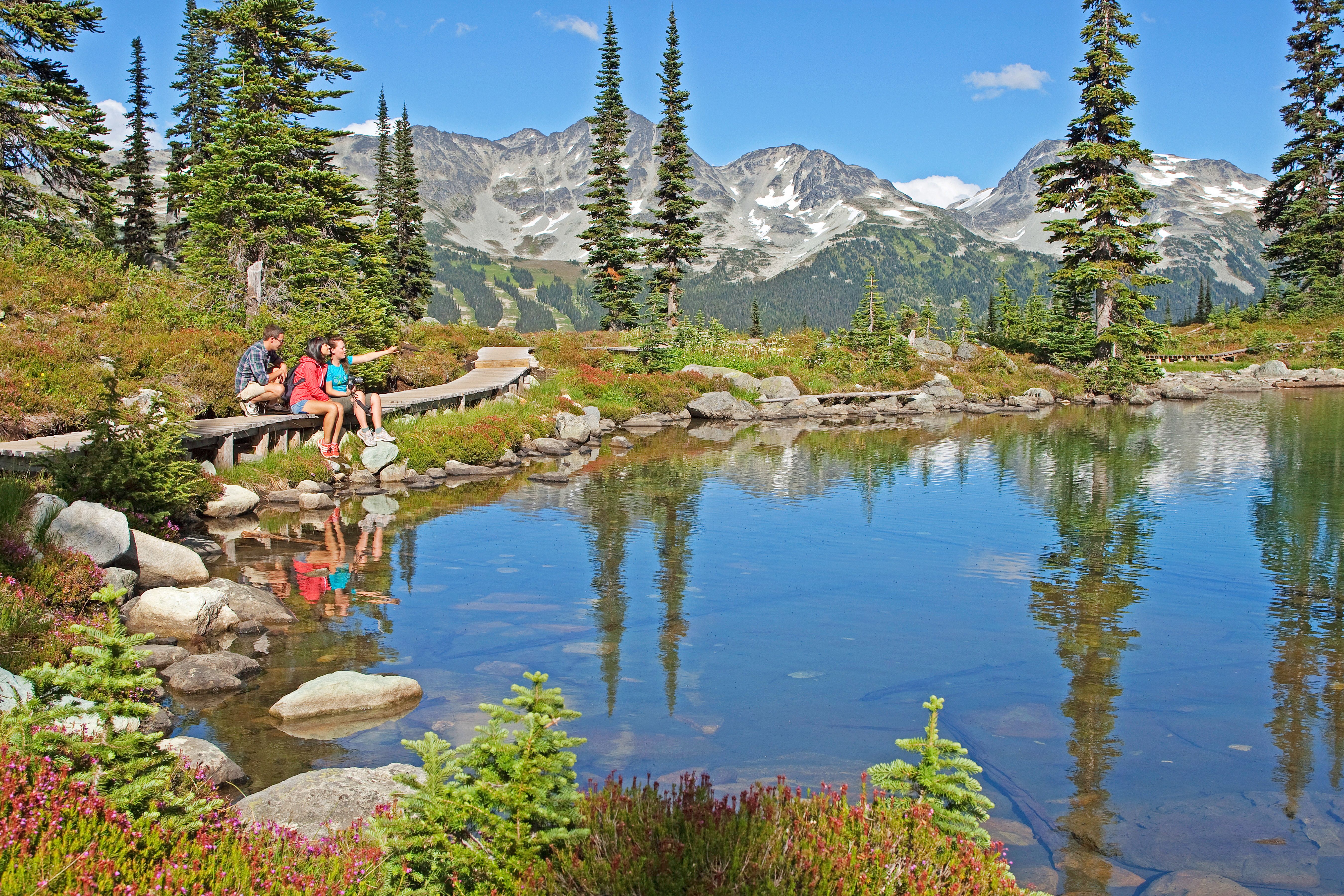 Wanderer am Harmony Lake