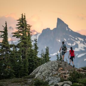 Wanderung in den Bergen bei Whistler