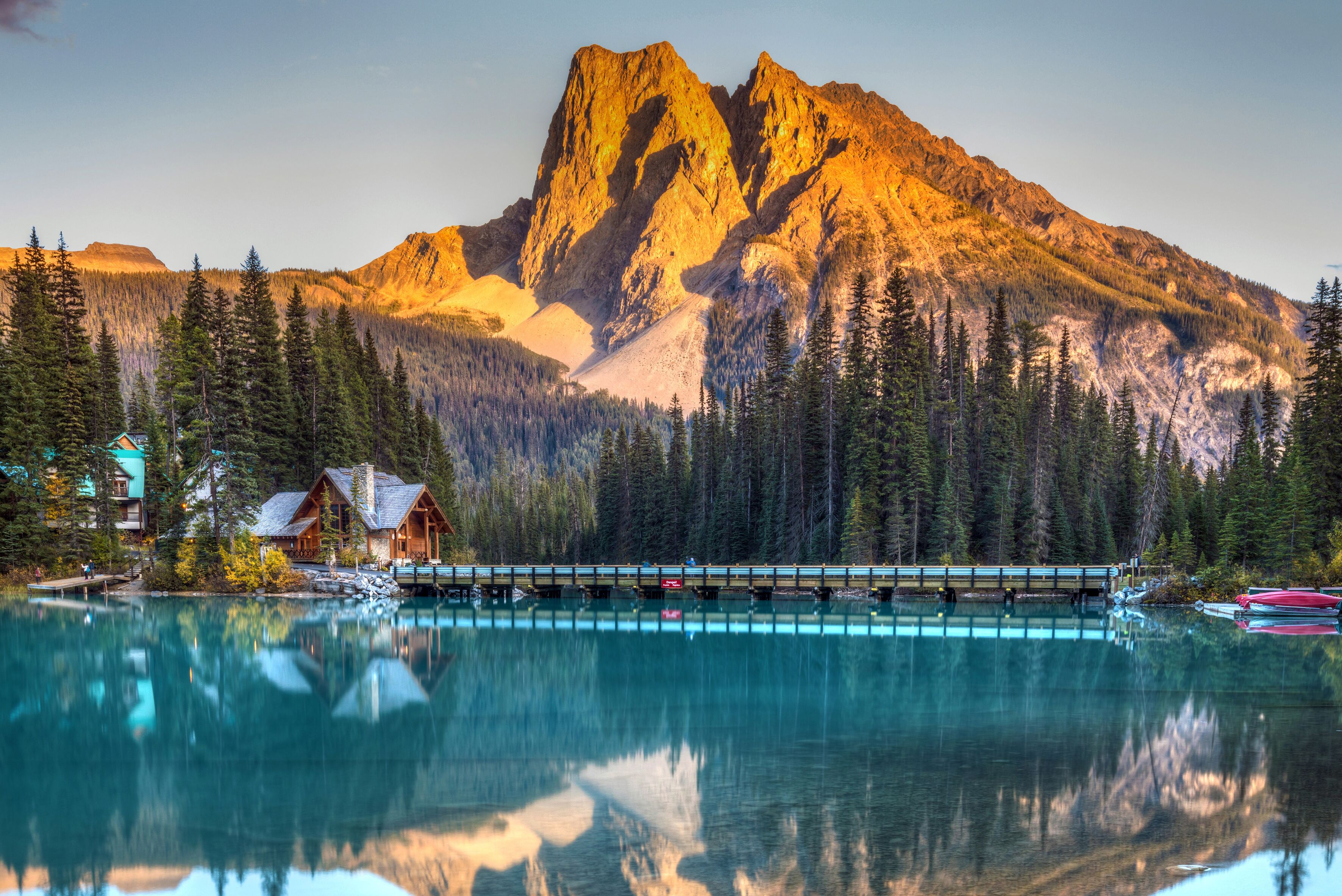 Blick auf den Emerald Lake im Yoho National Park, British Columbia