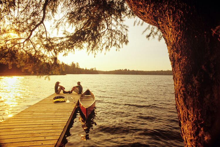 Den Abend am Lyons Lake im Whiteshell Provincial Park ausklingen lassen