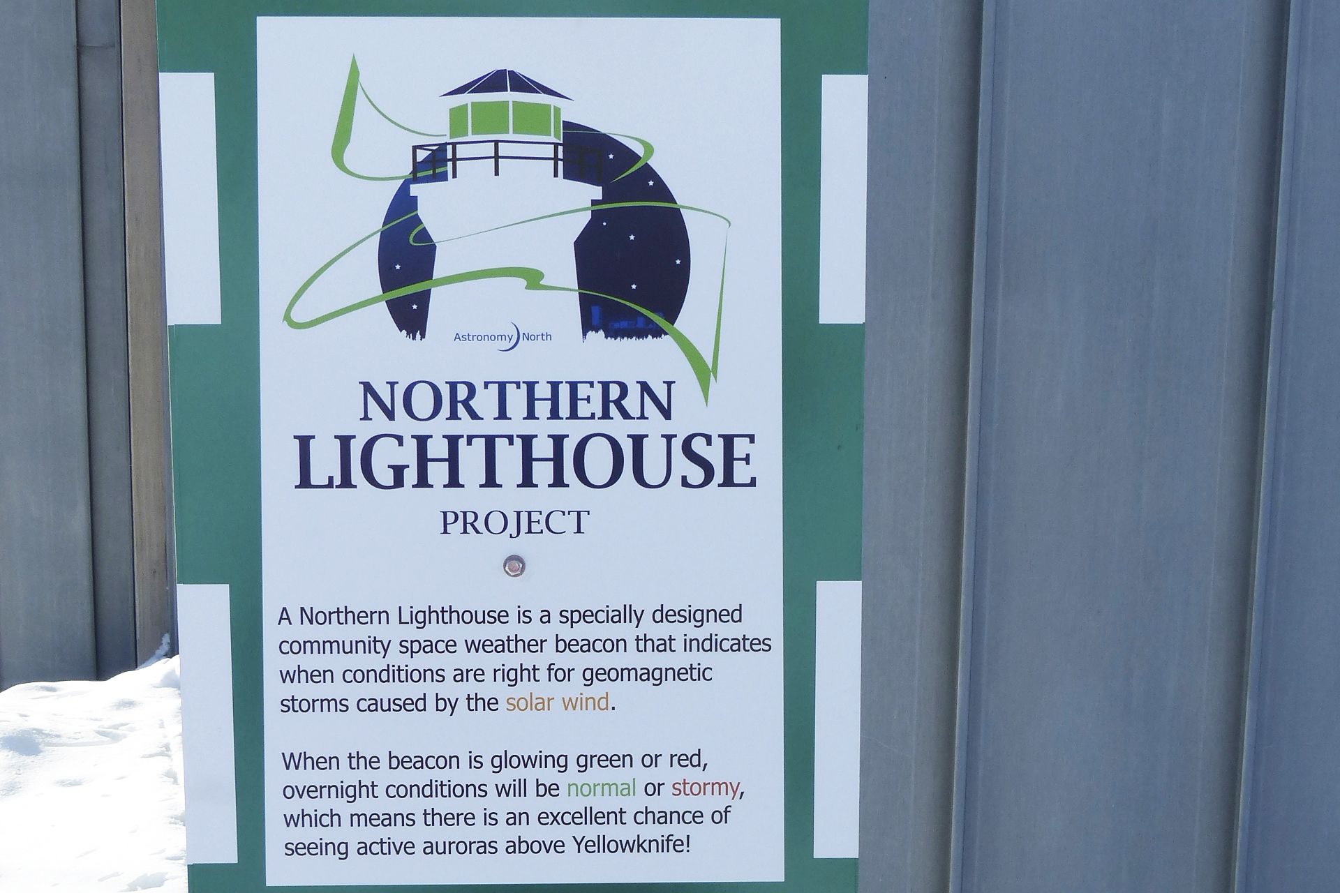 Northern Lighthouse Projekt Schild