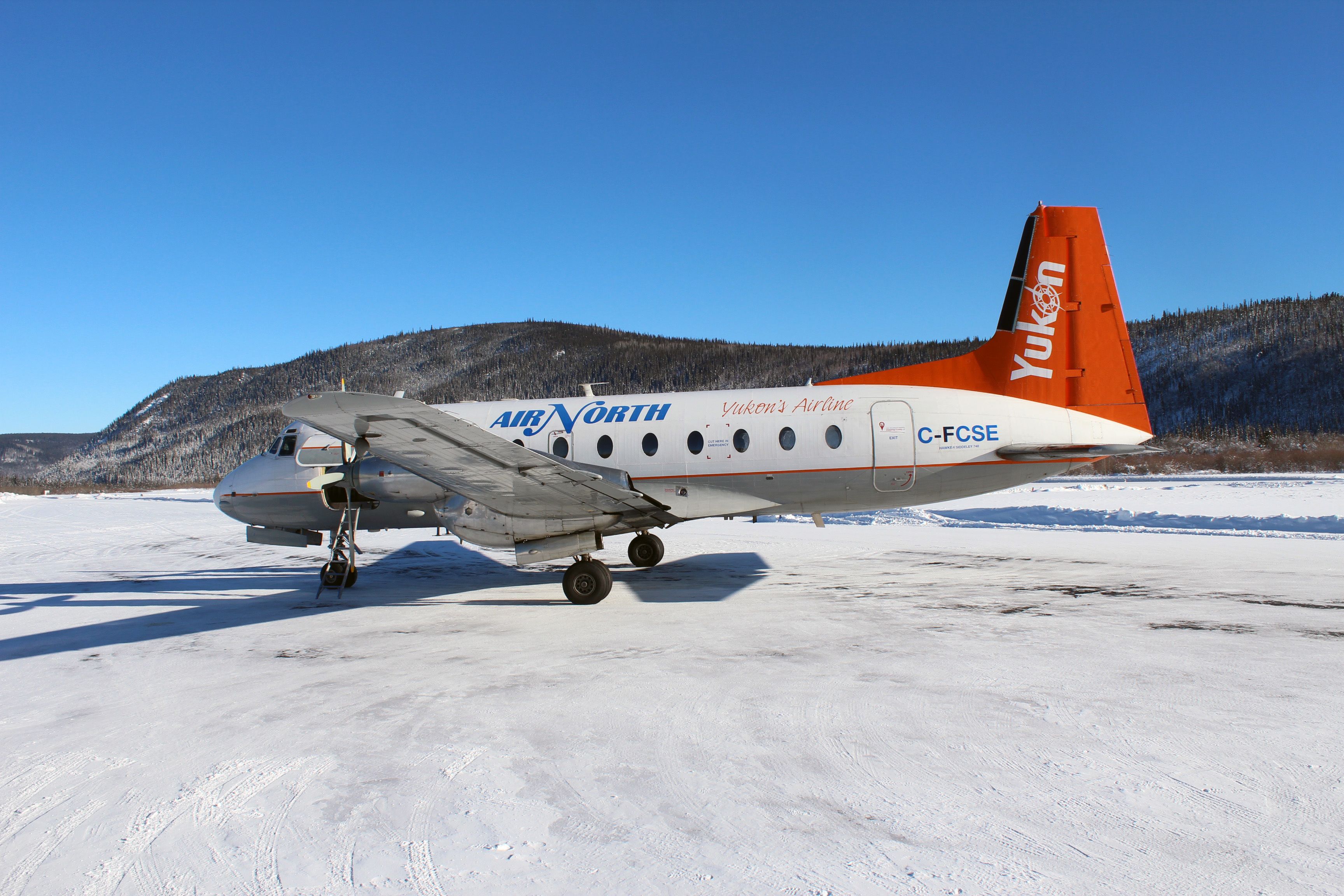 NWT Winter-Promo Yukon, Flugzeug der Airline Air North