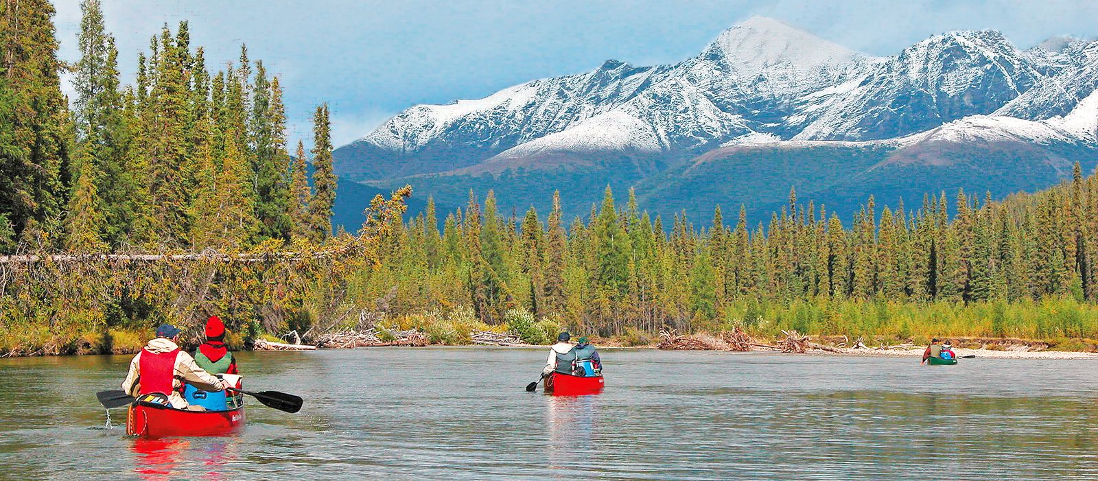 Kanus auf dem Yukon River