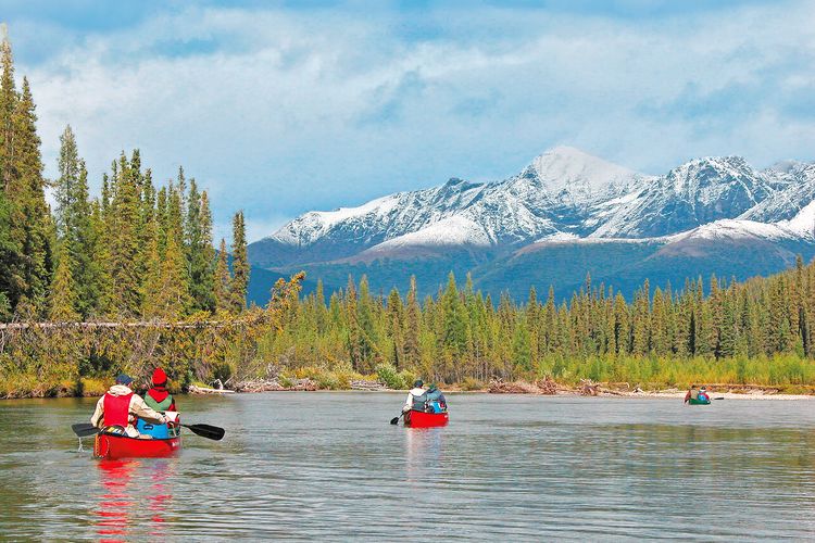 Kanus auf dem Yukon River