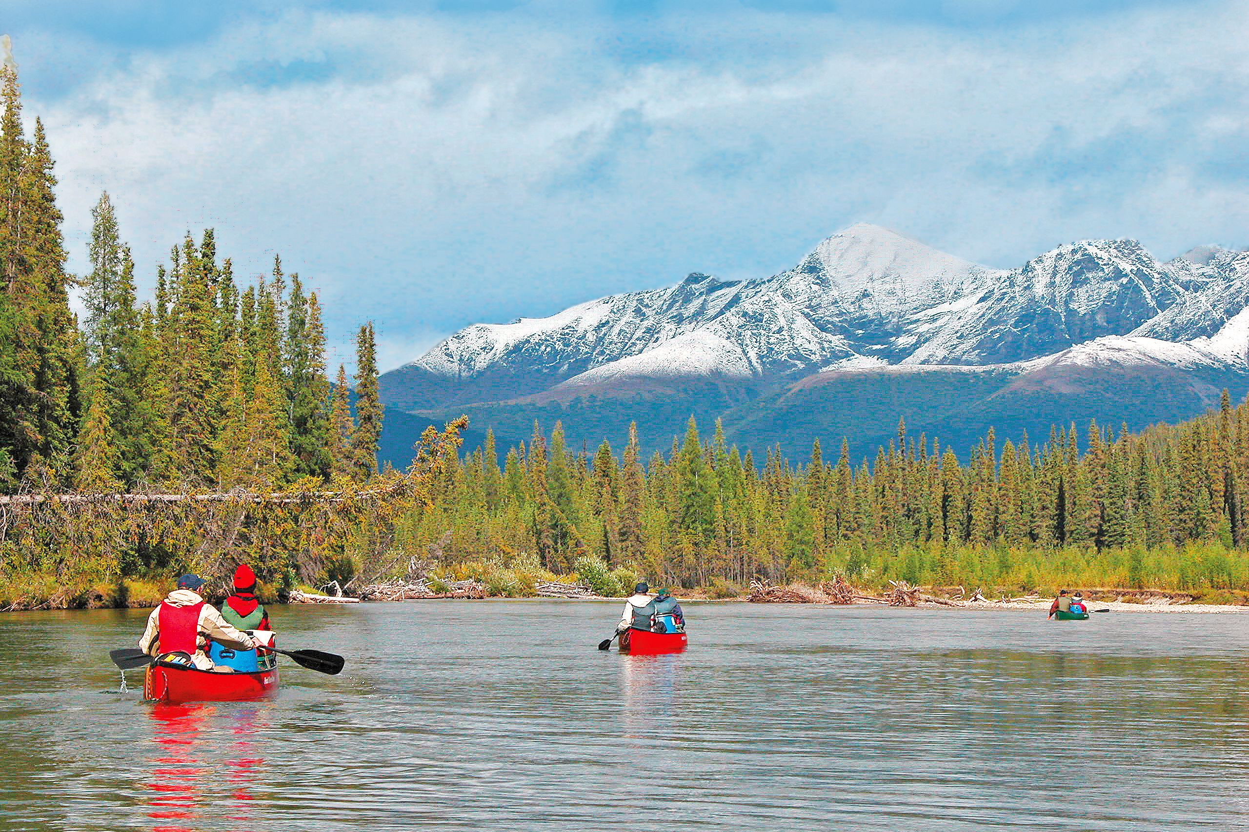 Kanus auf dem Yukon River