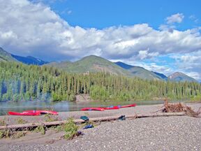 Kanus am Teslin River