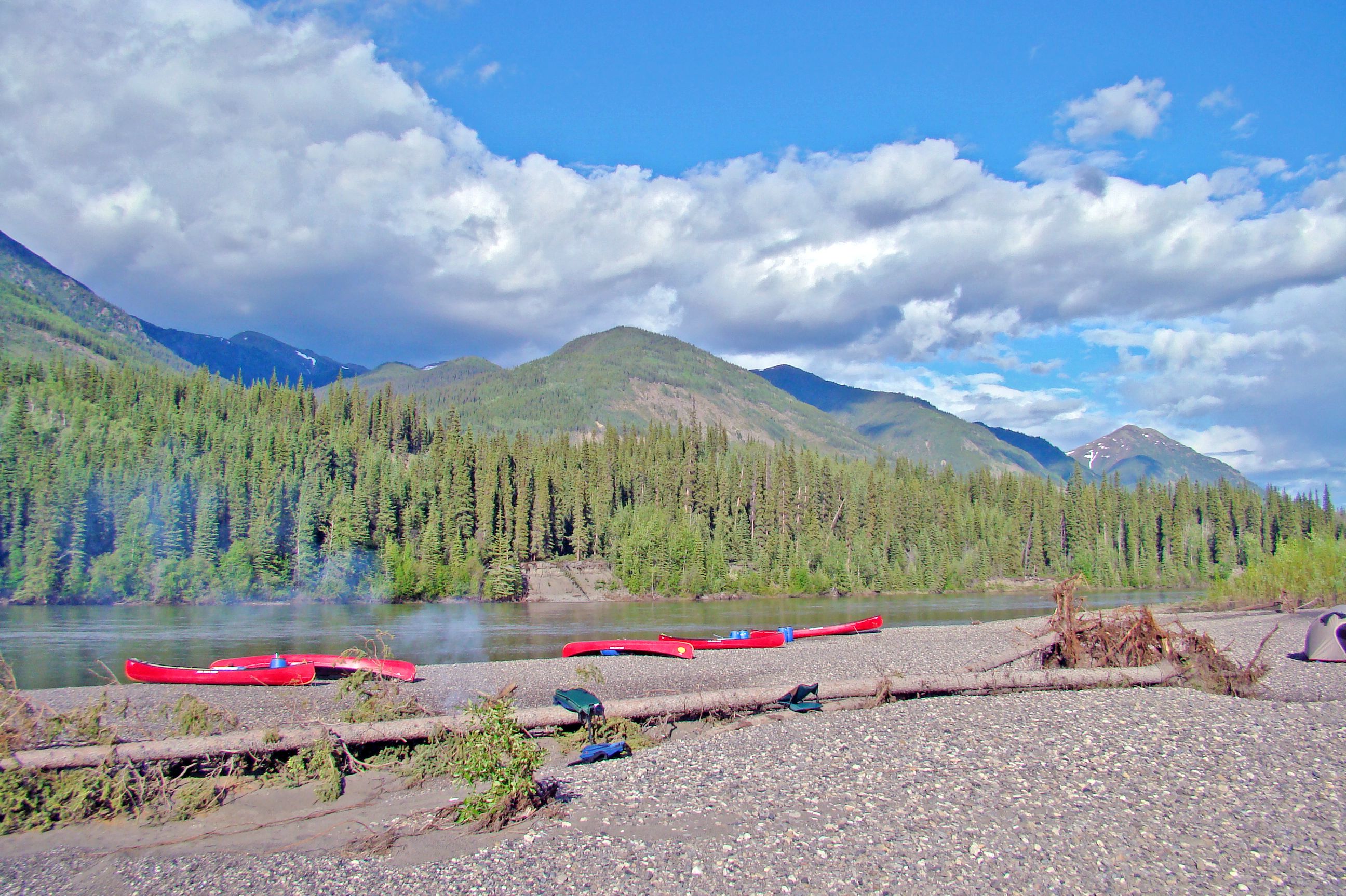 Kanus am Teslin River