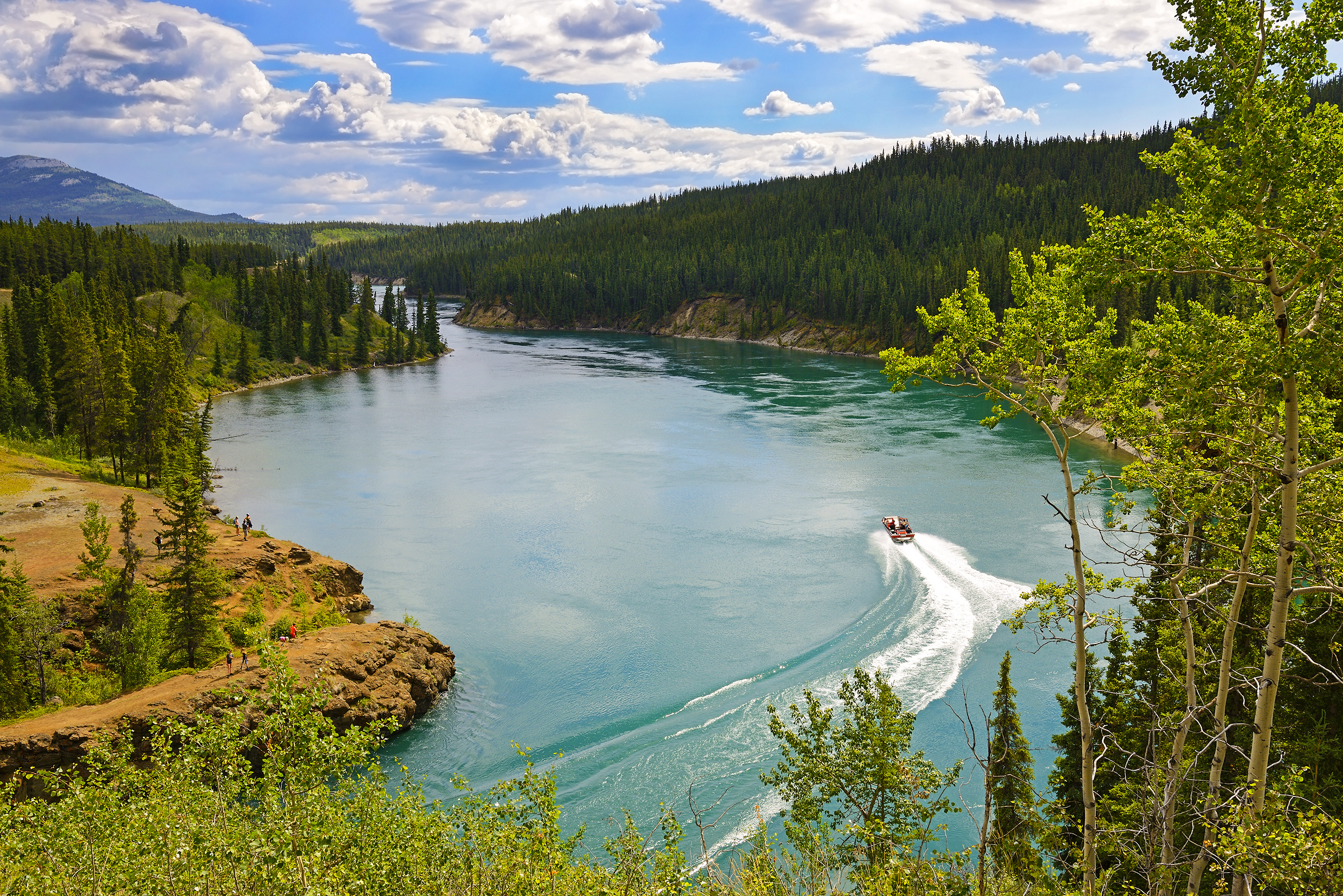 Blick auf den Miles Canyon bie Whitehorse im Yukon