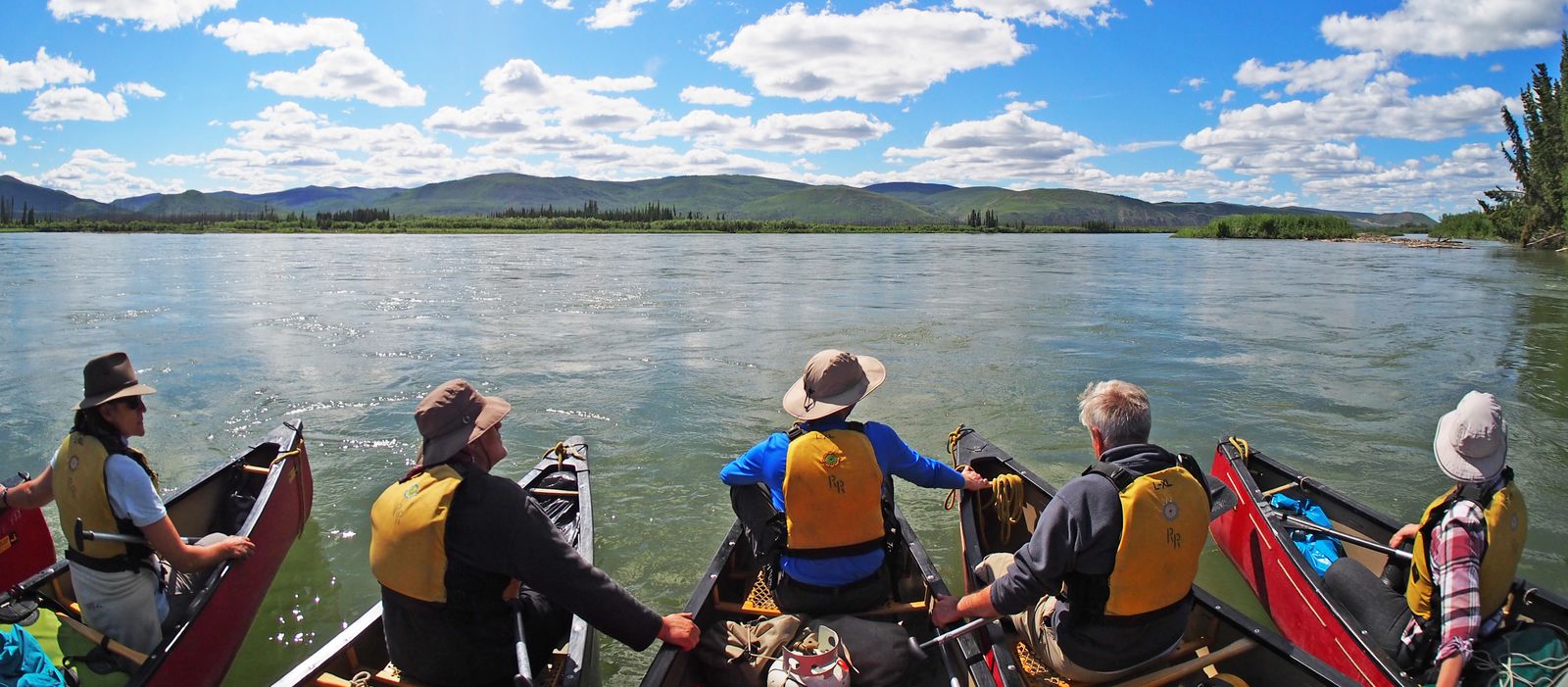 Kanutour auf dem Yukon River von Lake Laberge to Dawson City; Yukon Territory