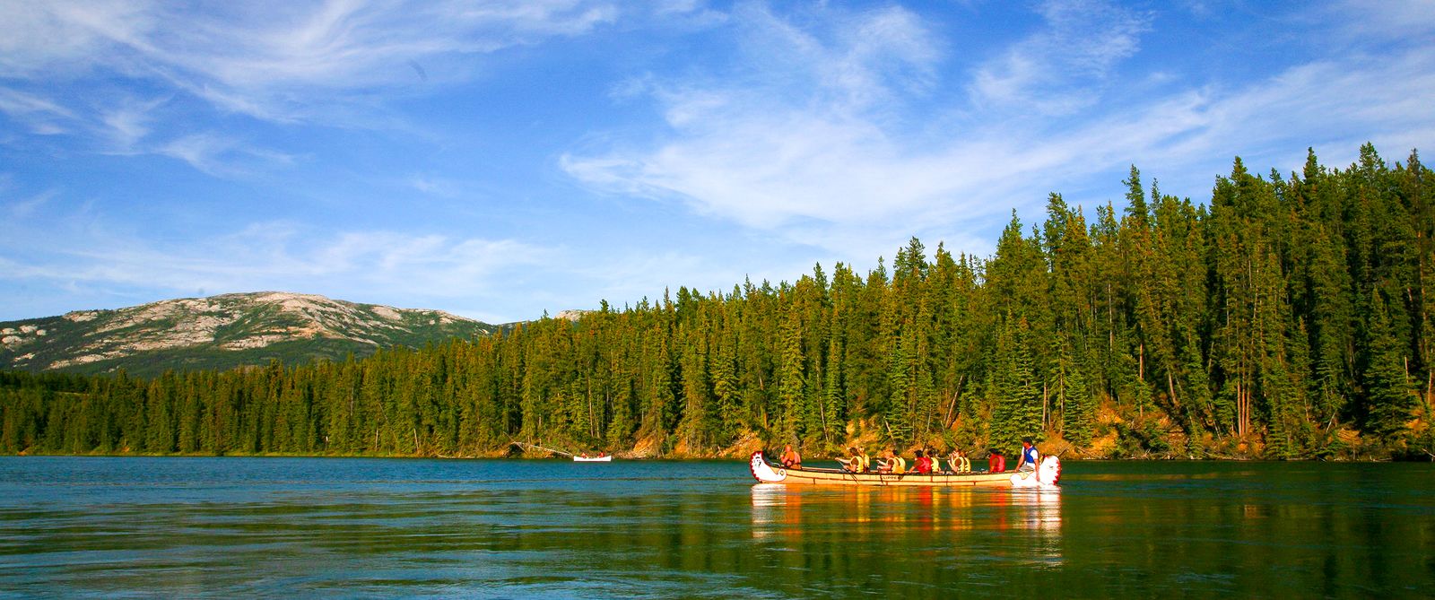 Kanu auf Yukon River in Yukon, Canada