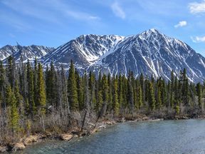 Aussicht auf das Bergpanorama des Kluane National Parks