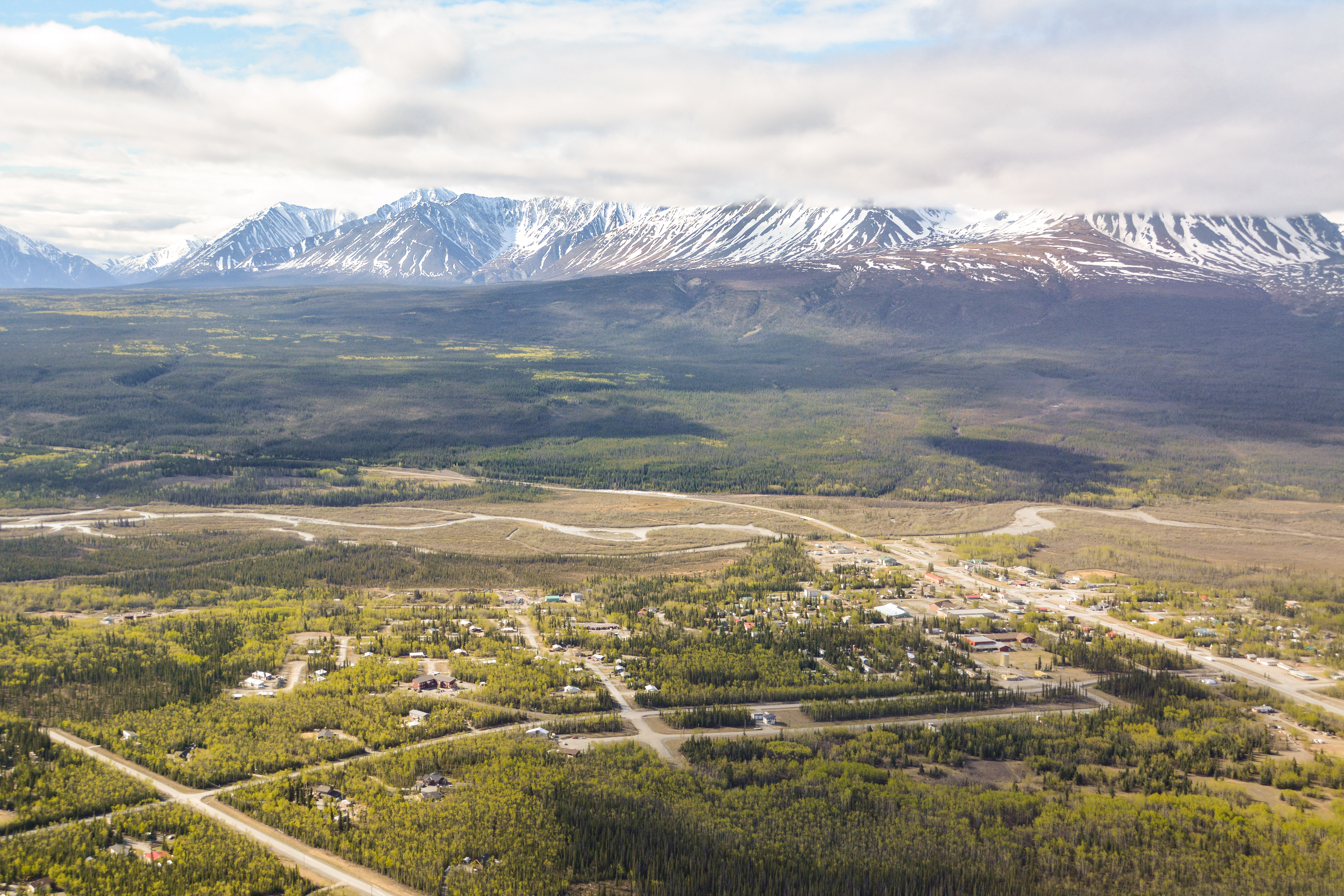 Blick auf Haines Junction, Yukon