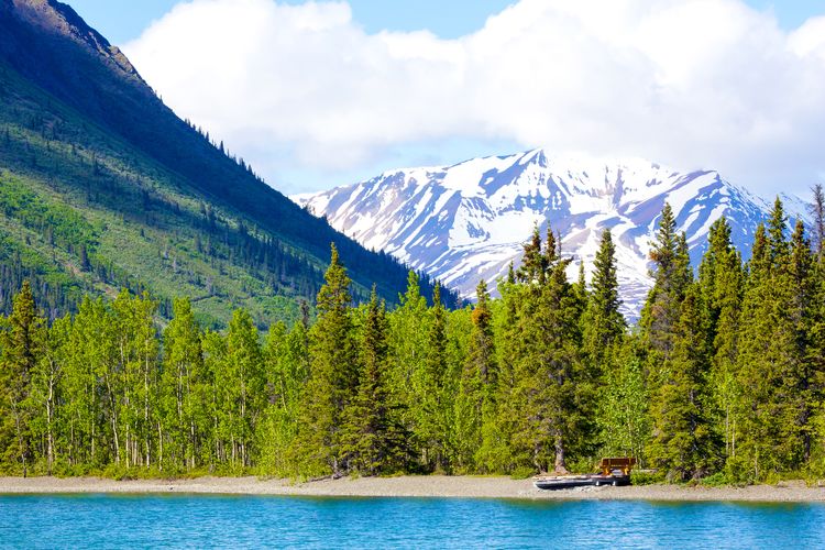 Kathleen Lake in Yukon, Canda