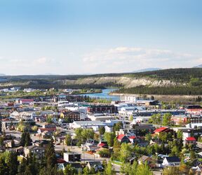 Whitehorse von oben, Yukon Territory