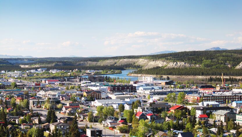 Whitehorse von oben, Yukon Territory