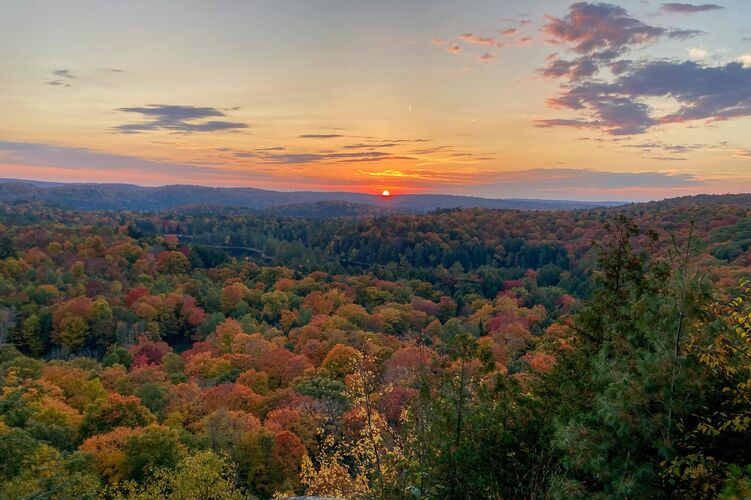 Herbstsonne verabschiedet sich im Haliburton Forest