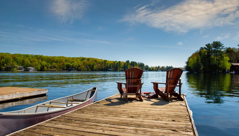 Sommerurlaub im Haus mit Blick auf den See in Ontario