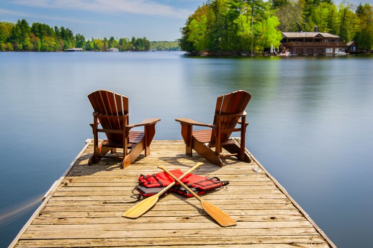 Urlaub mit Blick auf den See in Ontario