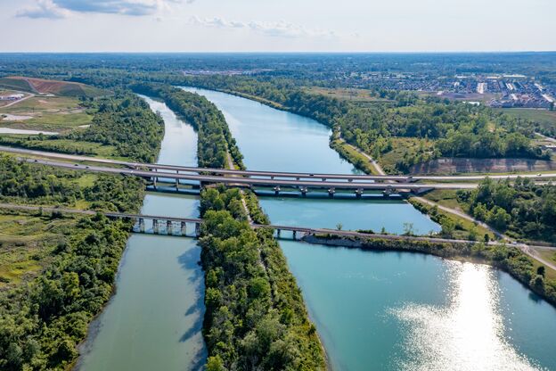Blick auf den Welland Canal Blick auf den Welland Canal