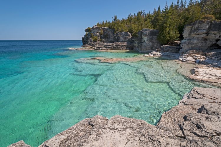 Blick auf Lake Huron im Bruce Peninsula National Park, Ontario