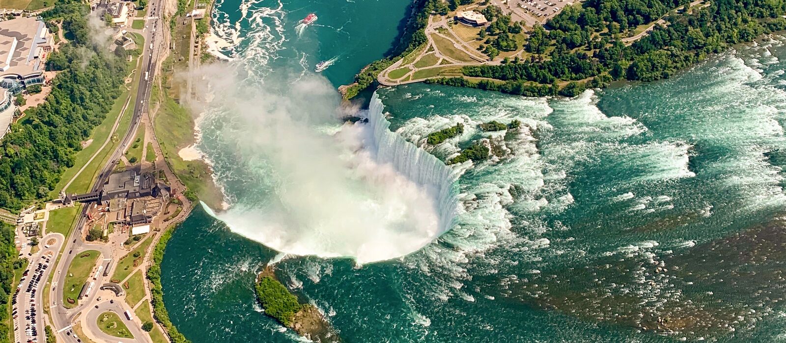 Besichtigung der Niagarafälle in Ontario aus der Vogelperspektive