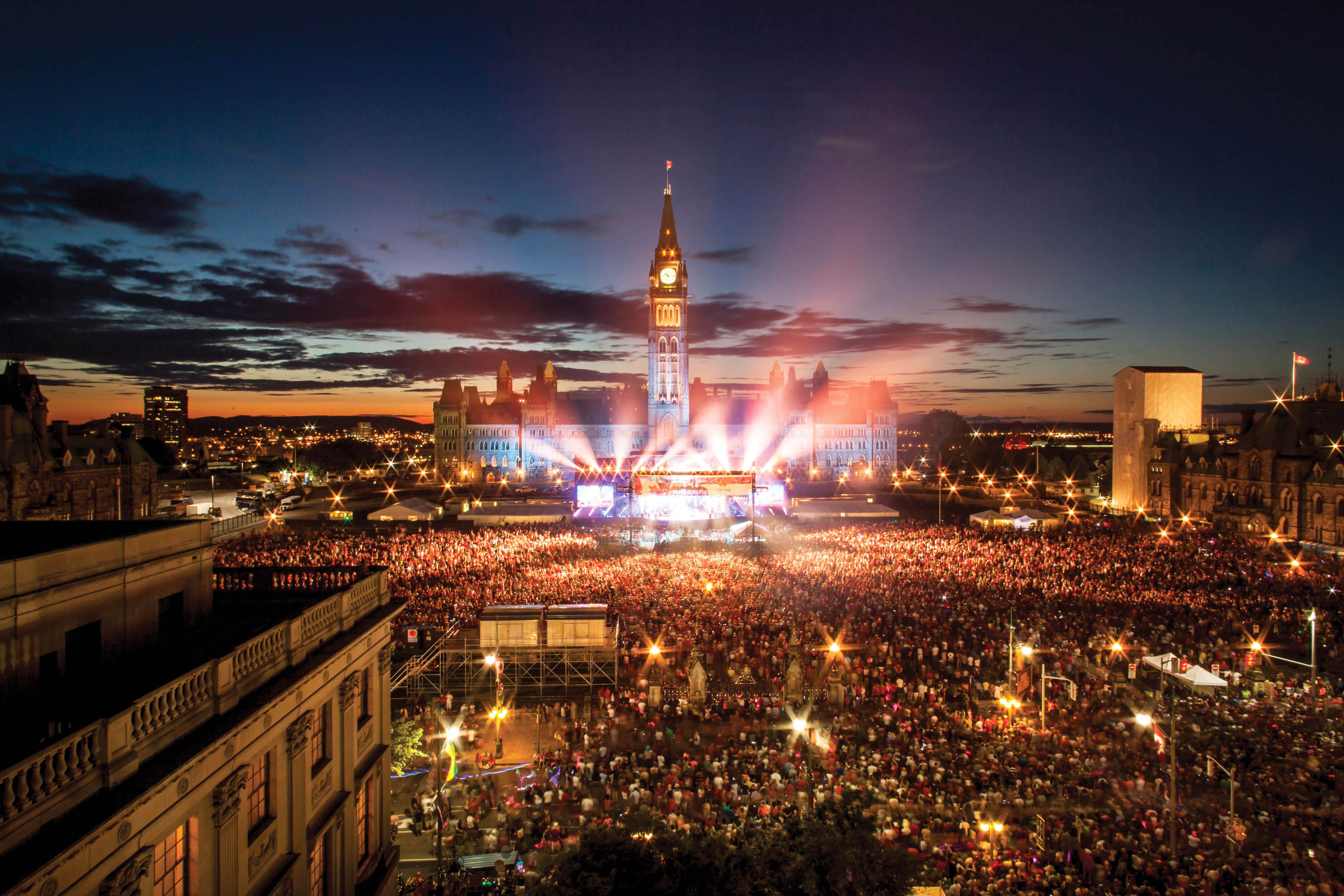 Ottawa, Canadaday vor dem ParlamentsgebÃ¤ude