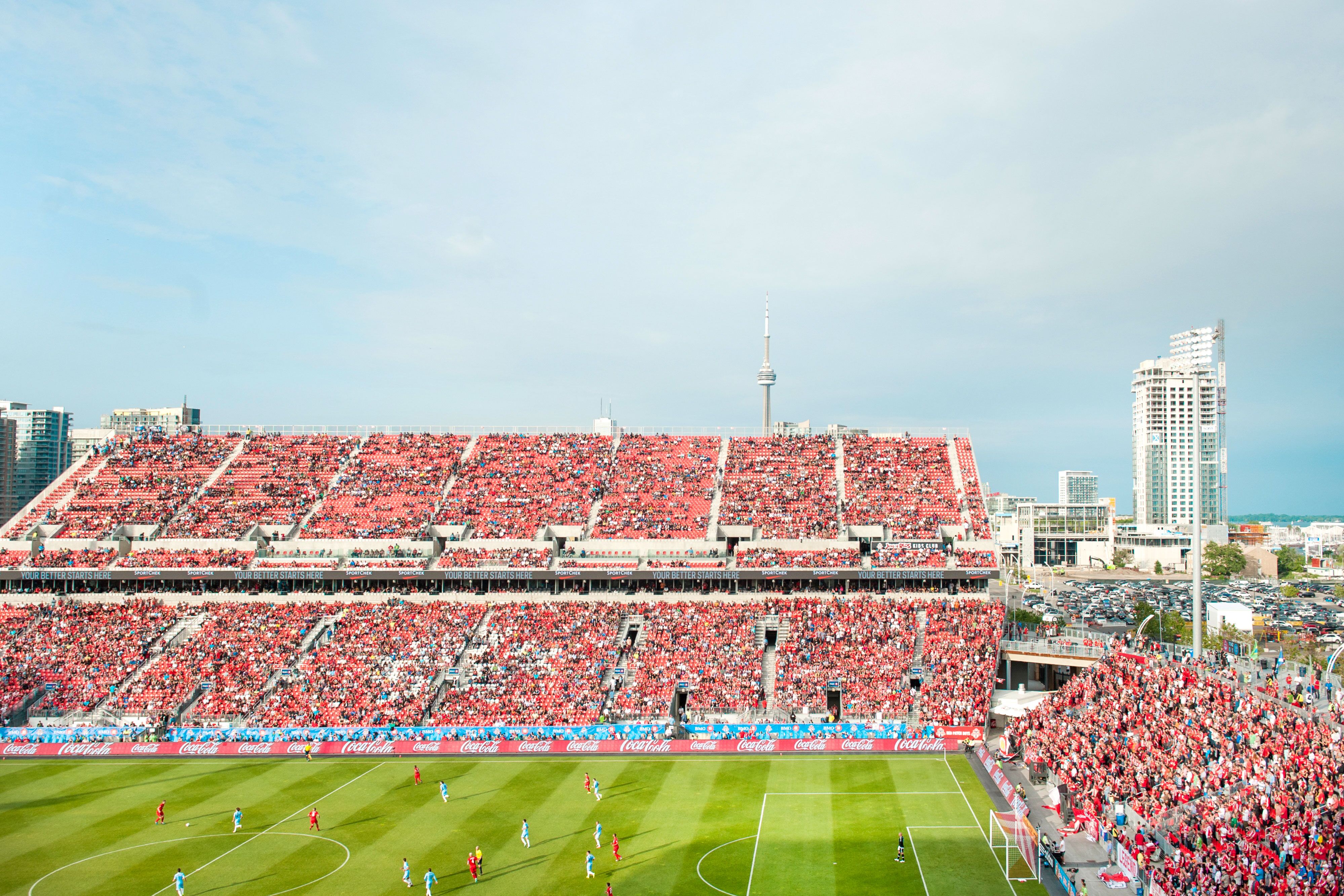 Ein MLS-Fußballspiel im BMO Field in Toronto