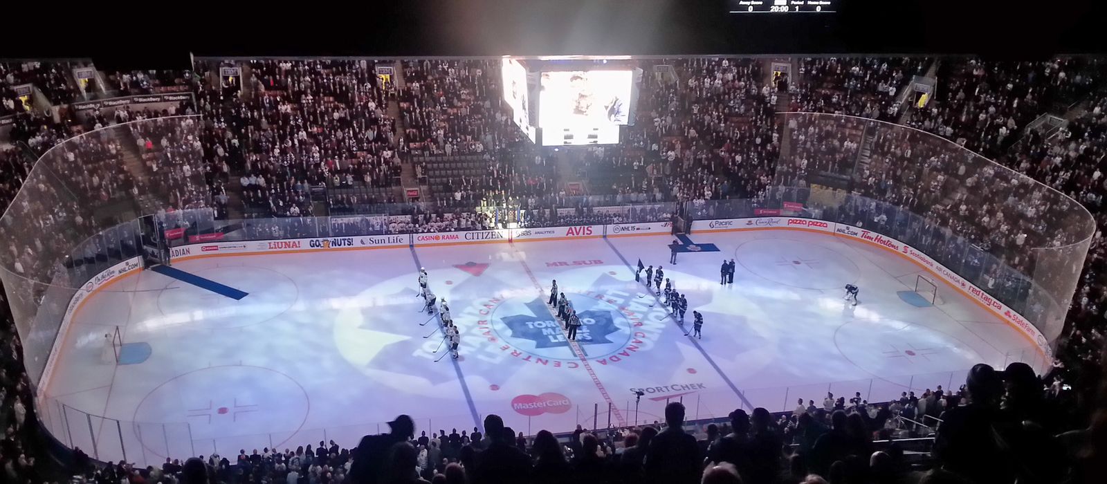 Eishockeyspiel der Maple Leafs in Toronto, Ontario