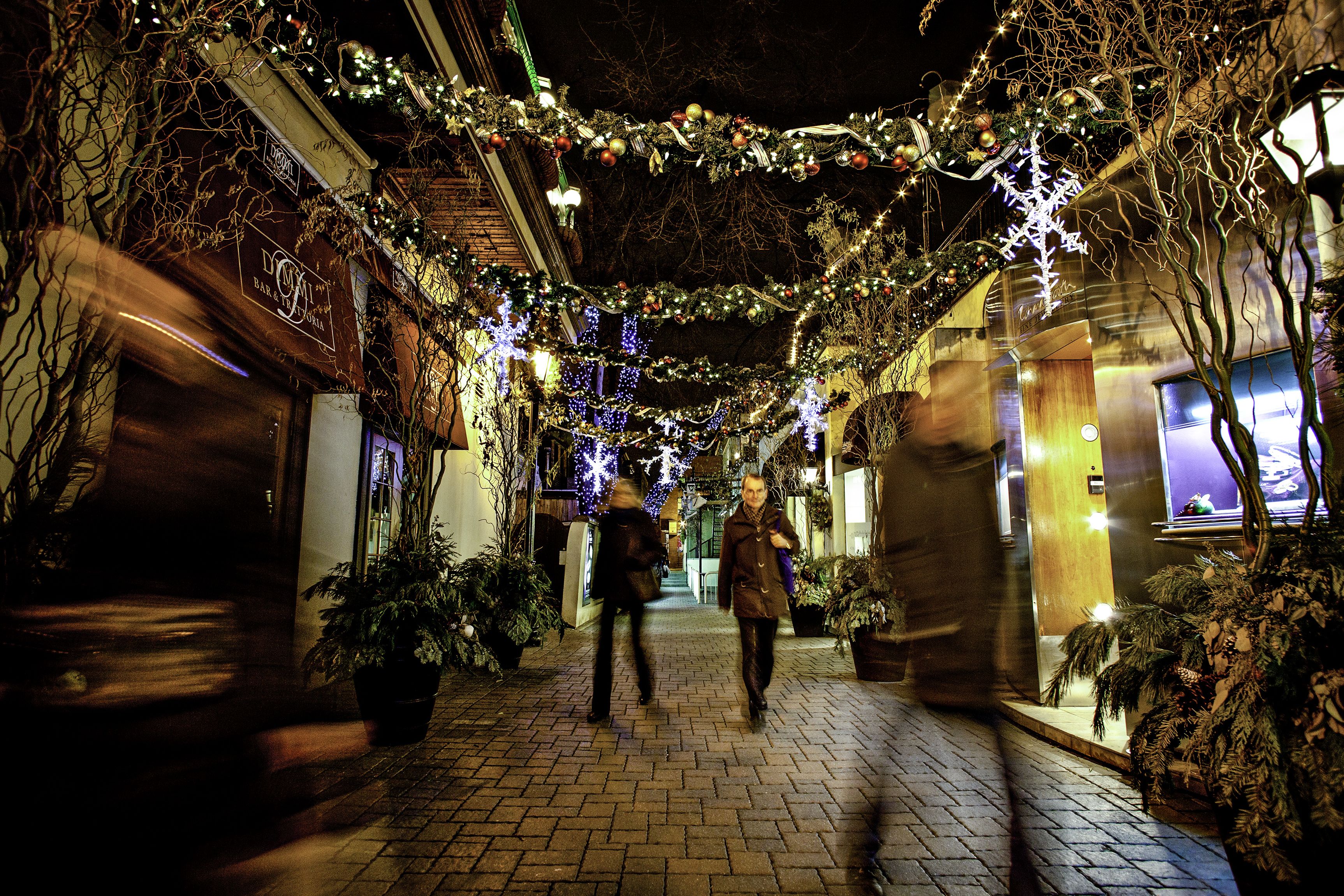Weihnachtsdekoration in der Innenstadt Torontos
