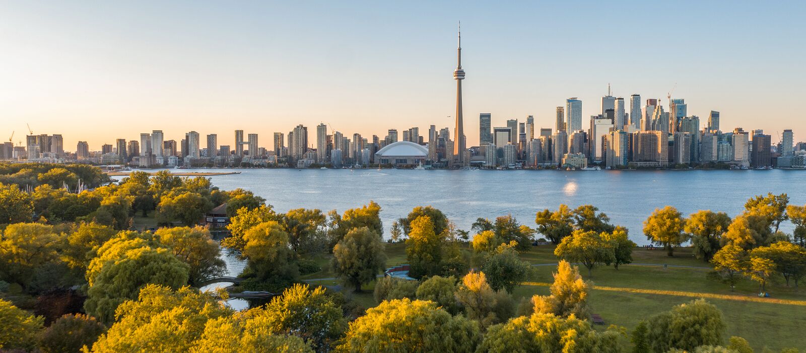Romantische Skyline von Toronto Island