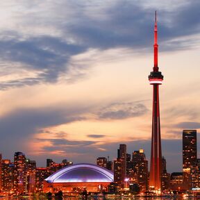 Die Skyline Torontos am Abend