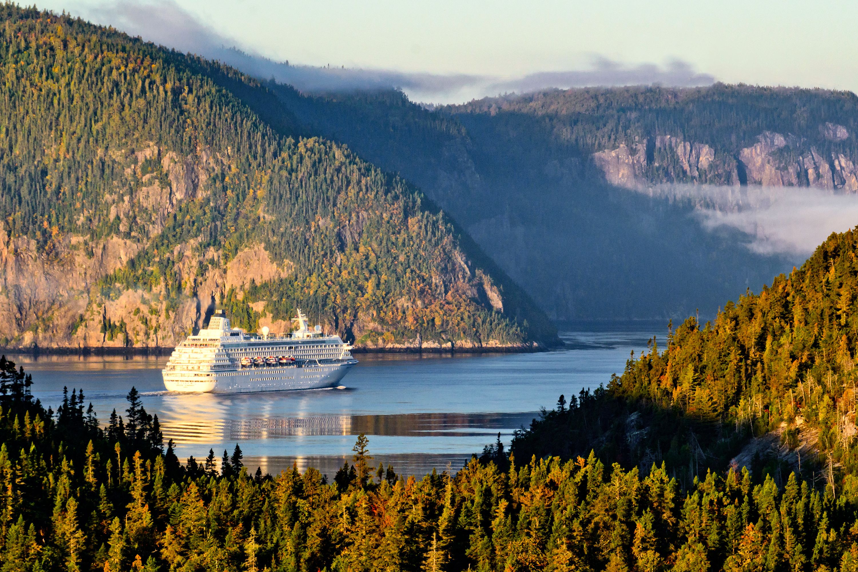 Kreuzfahrtschiff in Quebec