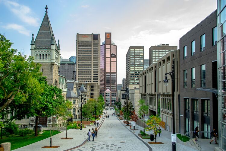 Blick auf die Innenstadt von Montreal