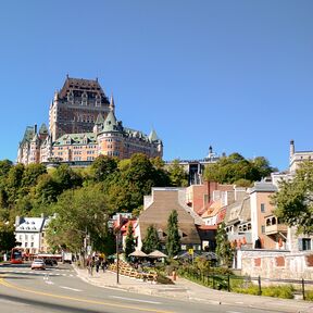 Blick auf das Château Frontenac in Québec City